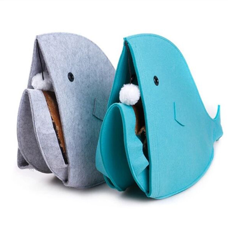 创意毛毡宠物窝 拆洗折叠透气猫窝狗窝便捷手提猫窝 宠物毛毡窝