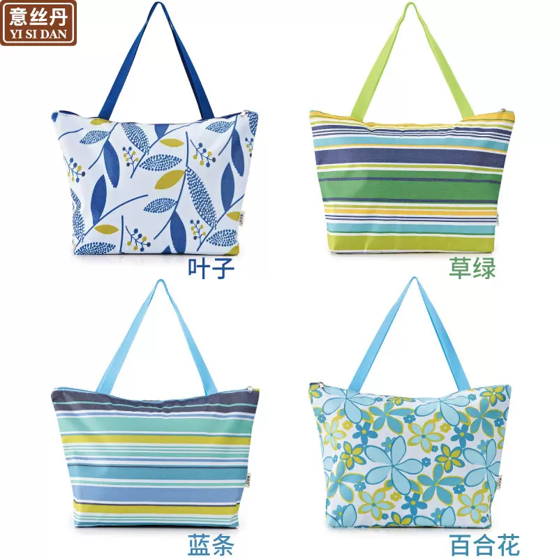 意丝丹便携手提袋防水大容量超市收纳袋购物袋野餐收纳包