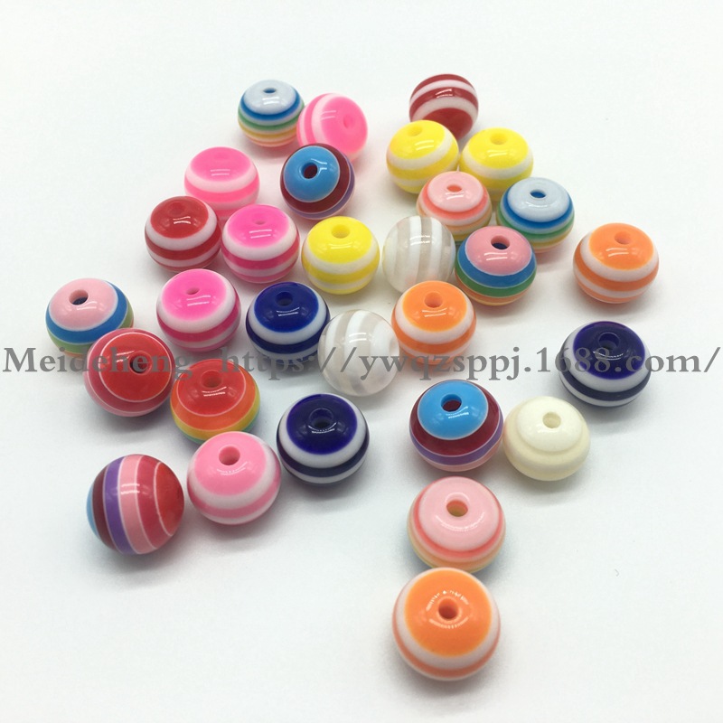 6MM-12mm colored striped resin beads cat's eye large hole cylindrical animal eye beads DIY jewelry accessories detail image 10