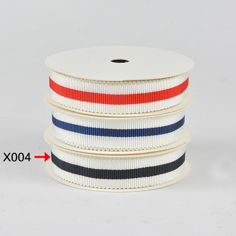 En existencias Yao Ming hilado teñido banda de sombrero rojo cinta de rayas accesorios de ropa Borde de diente cinta costilla Borde de tres colores