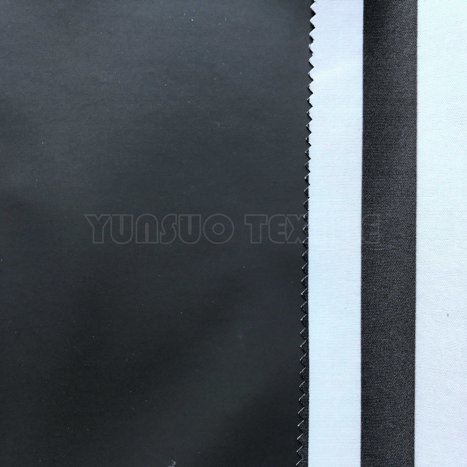 黑白条纹人造革 底部印花水性PU 欧洲环保