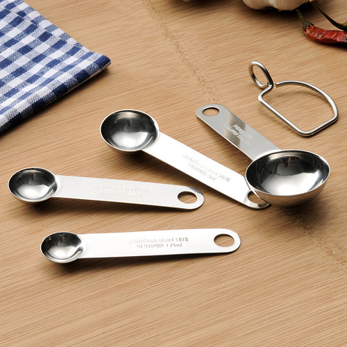 Korean 304 stainless steel measuring spoon graduated spoon kitchen baking DIY spoon milk powder spoon manufacturer wholesale seasoning spoon