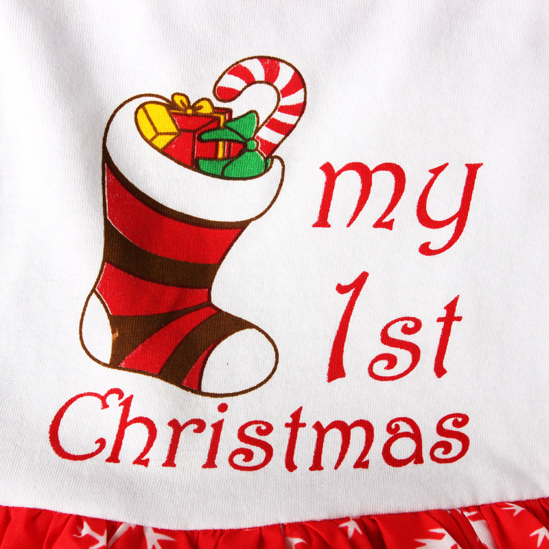 Festliches Mädchen Weihnachtskleid Mit Haarband Set_voghion.com