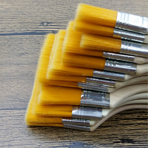 Manufacturer wholesales No. 1-12 wooden handle nylon hair oil painting board children's paint brush art acrylic industrial paint brush