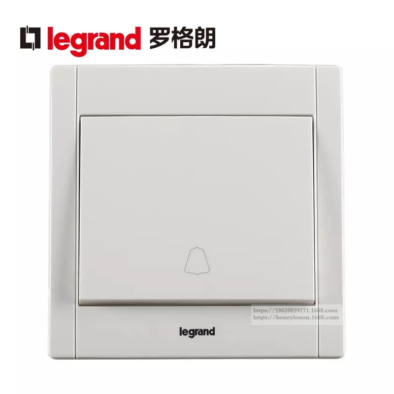 Legrand/罗格朗 美涵系列 4A一位门铃开关ERN31BPB