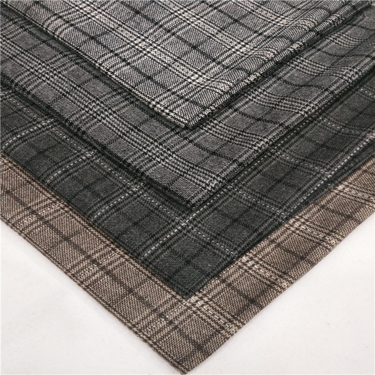 Spot 20 Woolen Tartan British Style Woolen Fabric Coat Skirt Woolen Fabric Tweed