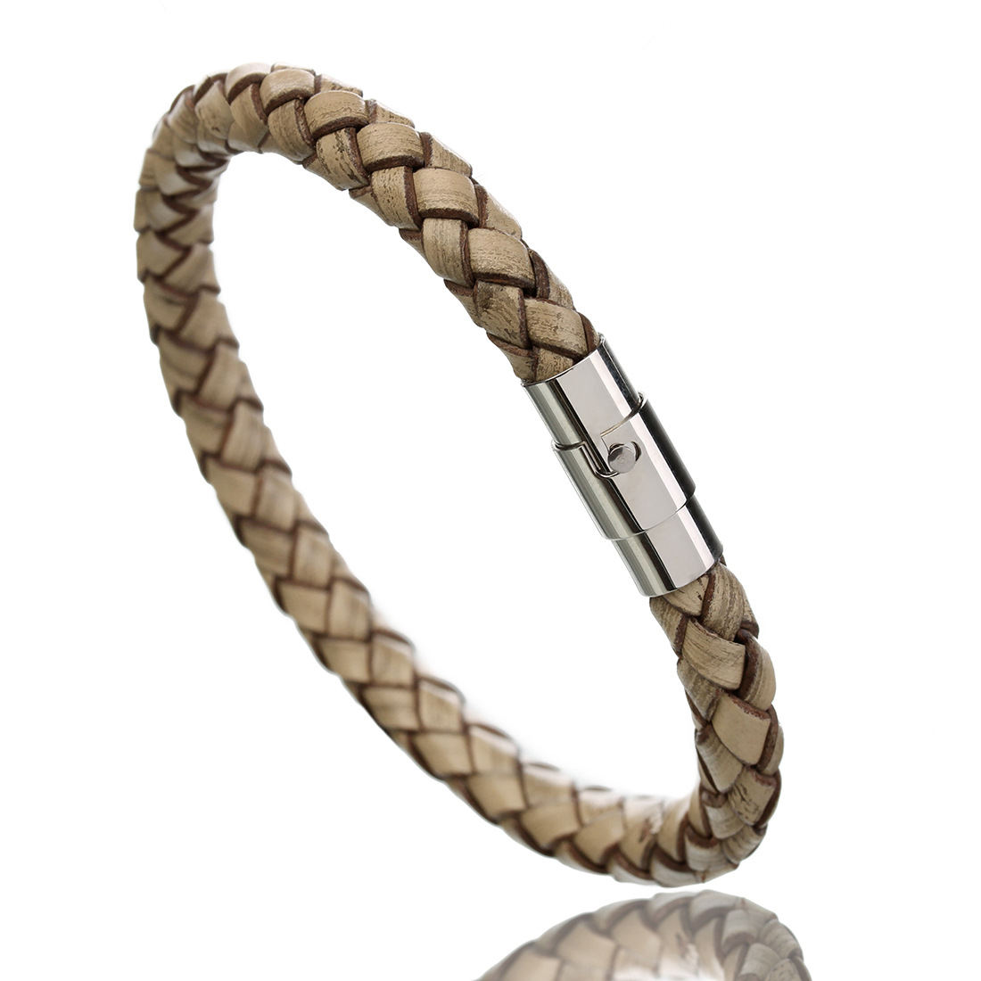 Men's Leather Braided Bracelet
