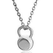 Fashion Barbell Pendant Necklace display picture 3