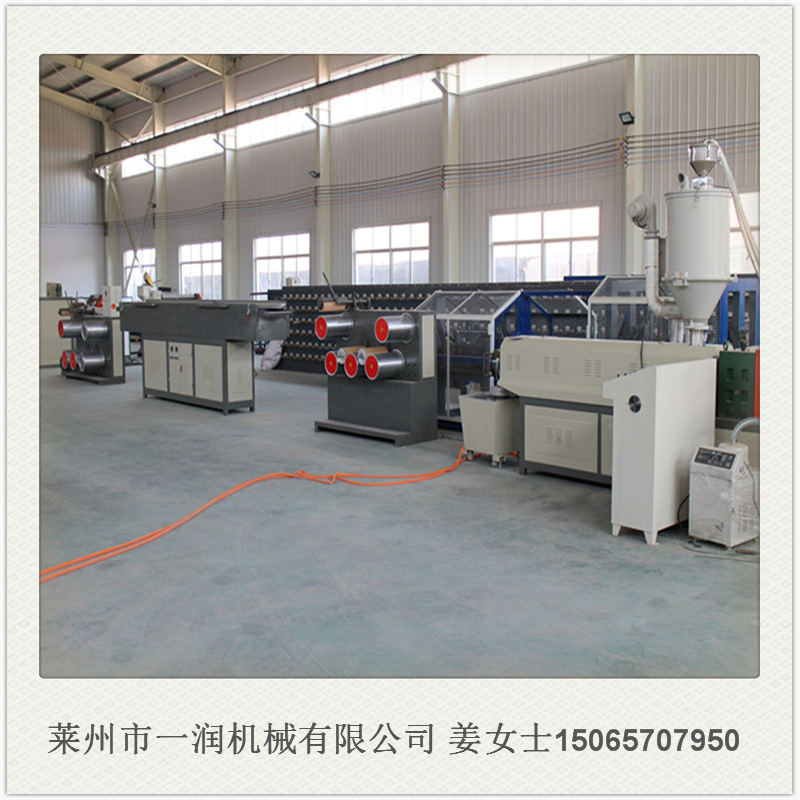 南韩麻拉丝机组实力厂家报价 PPPE塑料扁丝亚麻丝绳挤出拉丝机械