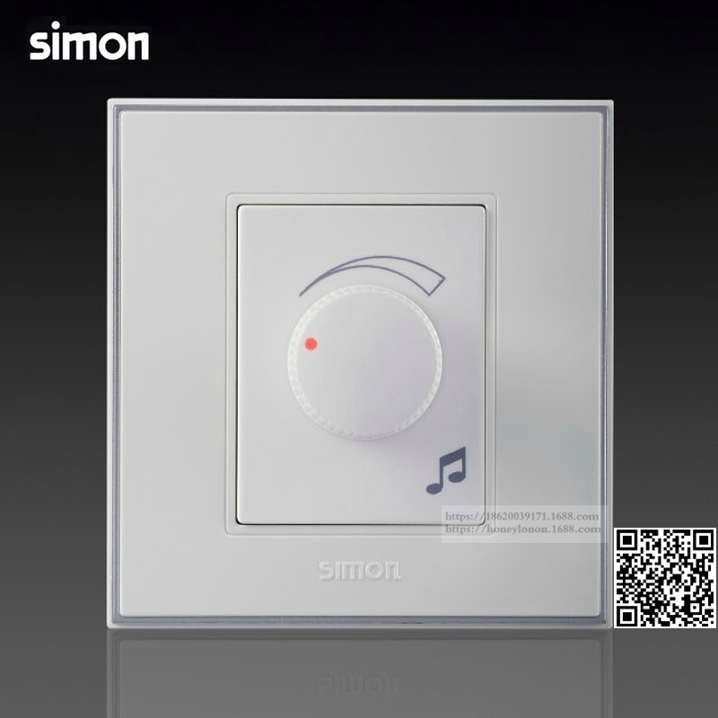 simon/西蒙 56系列 调音开关不关断，连续可调(银边)V55413