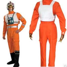 星球大战 翼叛军战斗机飞行员的橙色连衣裙+白色背心Cosplay服装