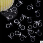 日本款 塑料透明树脂耳夹 带挂孔 防过敏 DIY饰品配件 耳夹配件