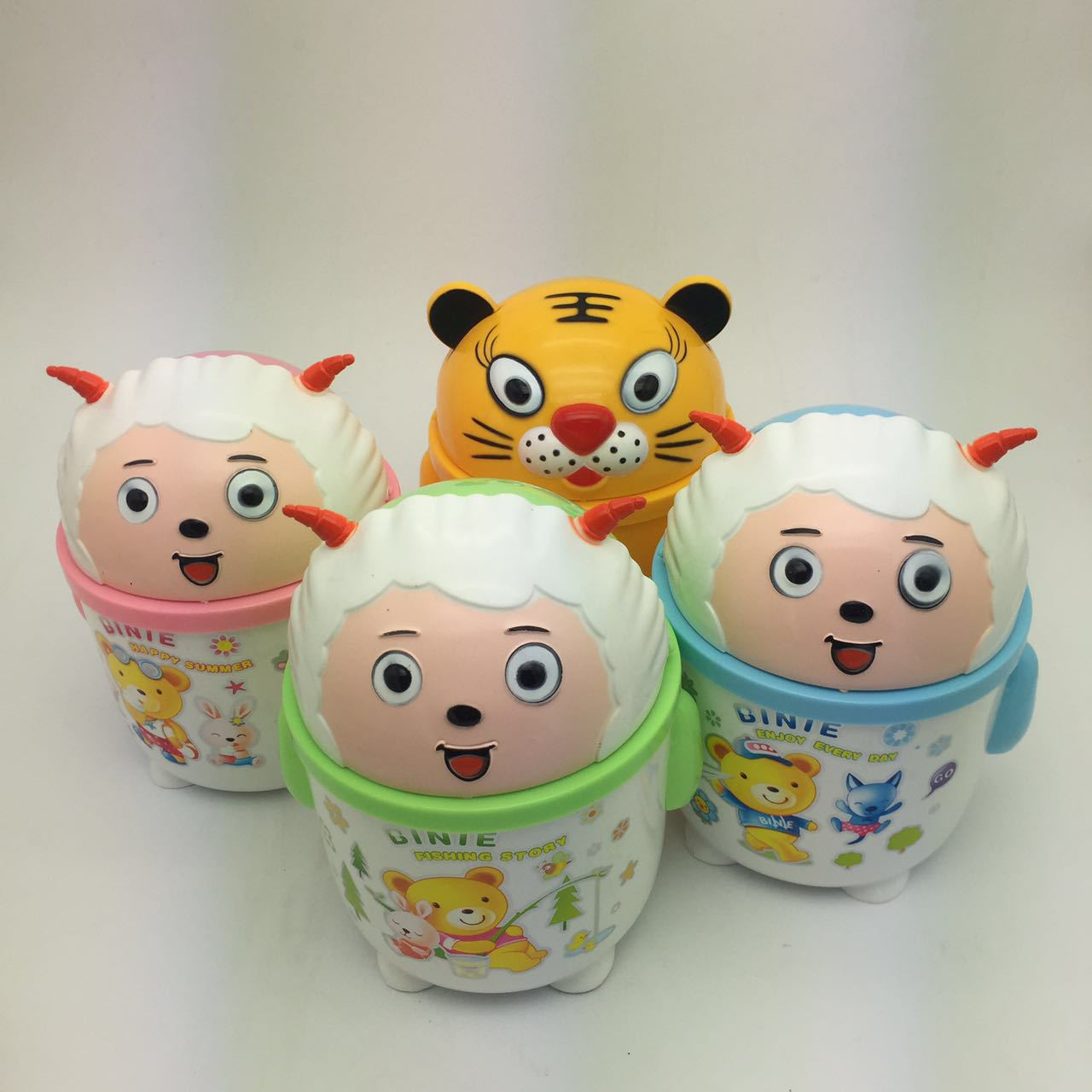 9.9配货 6213卡通桶装太空泥梦幻香味彩泥 安全无毒橡皮泥带模具|ms