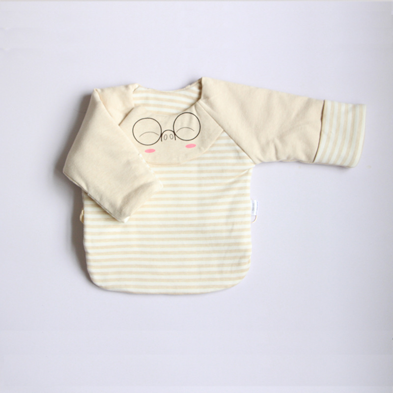 彩棉 新生儿半背棉衣 初生婴儿秋冬季服装 宝宝薄厚棉袄 0-3个月