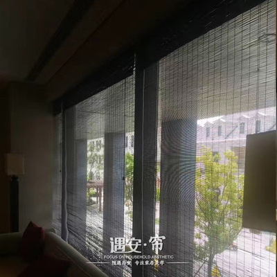 Manufactor wholesale customized Teahouse club Home Furnishing Bamboo sunshade Rolling curtain partition Ancient Chinese Literature Search Soft loading