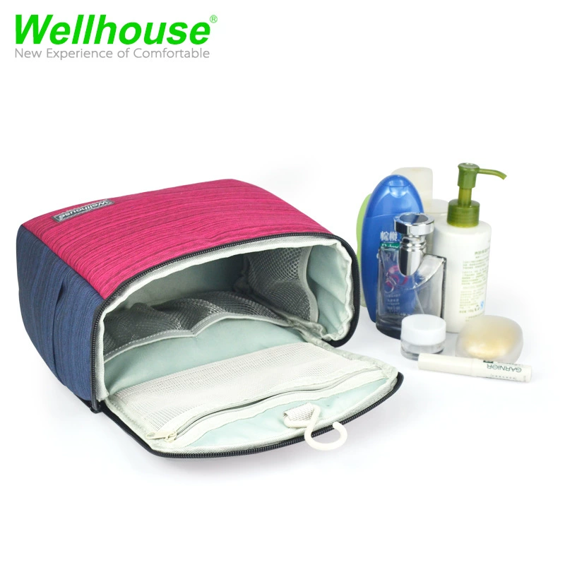 Изящная косметичка Wellhouse, многоотсековый для деловых поездок, небольшой объем хранения, водоотталкивающая ткань