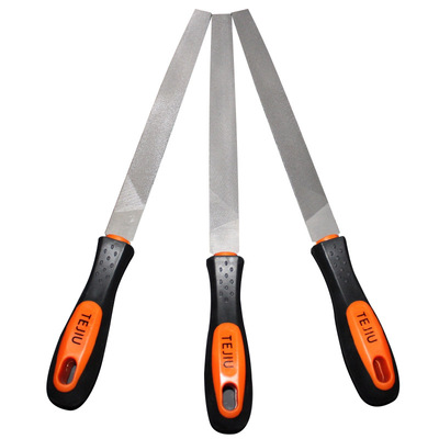 厂家防滑手柄钢锉 平板钳工锉刀齐头三角锉小锉刀雕刻打磨小锉