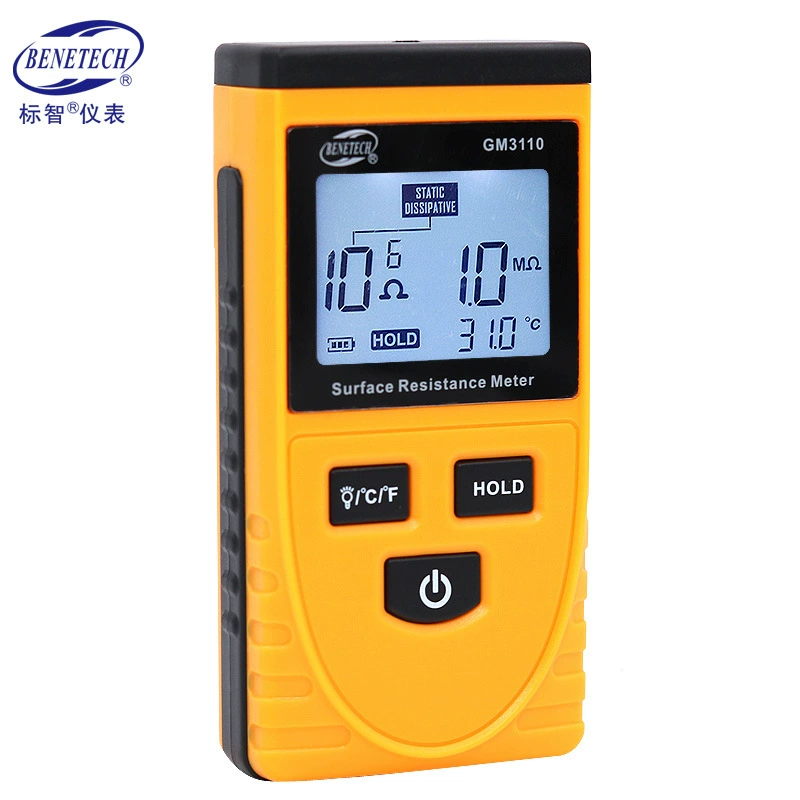 GM3110 Высокоточный тестер поверхностного сопротивления, Антистатический Тестер, цифровой дисплей, антистатический Измеритель сопротивления