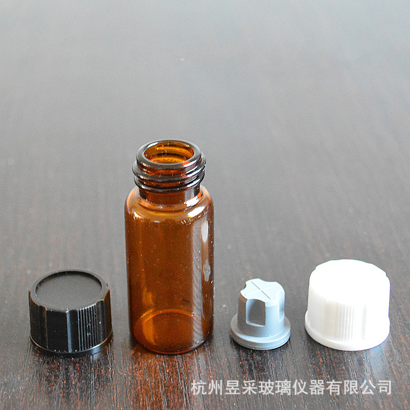 10ml棕色螺纹口冻干玻璃瓶西林瓶配丁基胶塞