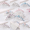 Fashionable children's nail decoration for bride, metal golden water, drill, hair accessory, wholesale, new collection