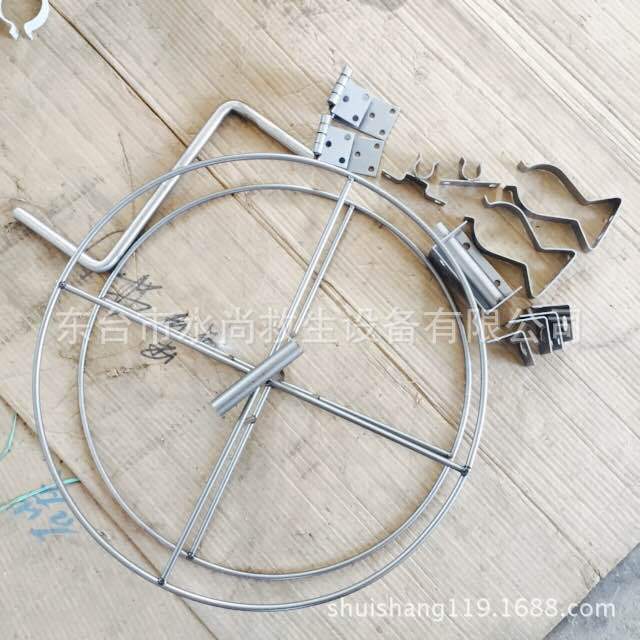 船用玻璃钢水龙带箱不锈钢盘架 铁质水带盘架 水枪卡座皮龙带盘架