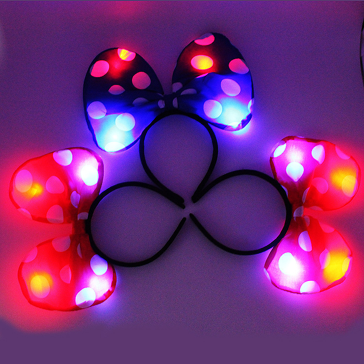 Luminescent Halloween Bowknot Horns/ears Hairband display picture 10