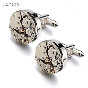 High-end watch movement cufflinks men's French shirt cufflinks movement gear cufflinks nail spot cross-border supply