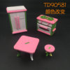 Doll house, family toy, wooden constructor, kitchen