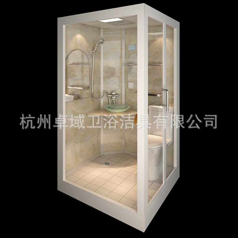 卓卫淋浴房-整体卫生间移动浴室房-带马桶宾馆用集成卫浴整体淋浴房