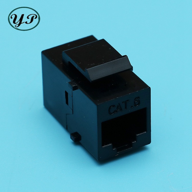 Custom black CAT.6 Telephone Network Module socket Straight- network For joint information panel