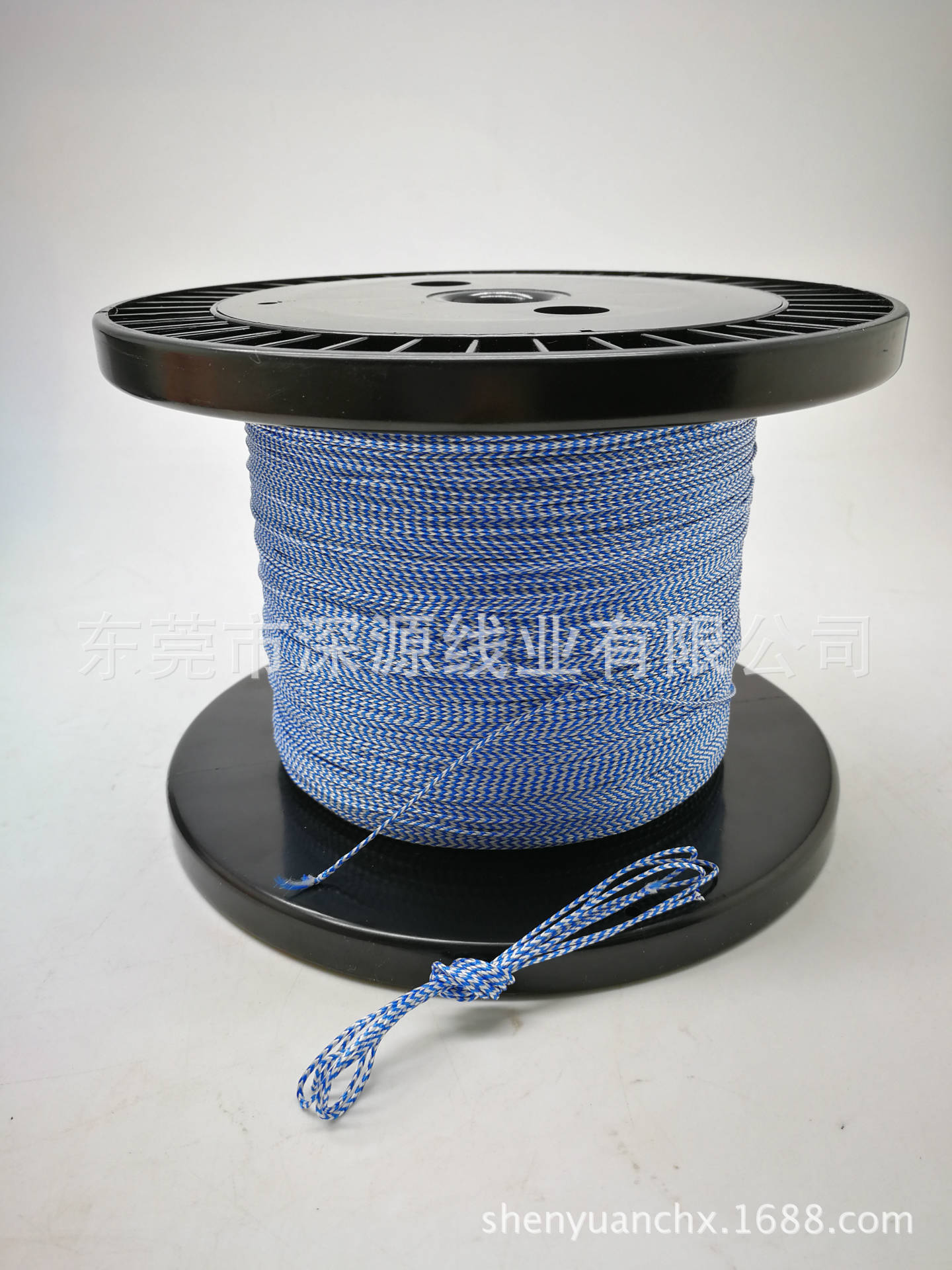 厂家 0.5-1MM蓝白间色超高分子量聚乙烯纤维绳 钓鱼线 大力马线
