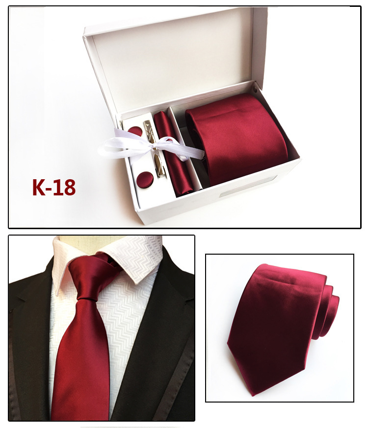 Factory Wholesale Men's Tie Spot Gift Box 6 Pieces Set Team Necktie Business Formal Wear Tie display picture 18