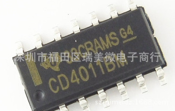 CD4011 SOP14 四2输入端与非门芯片 全新现货