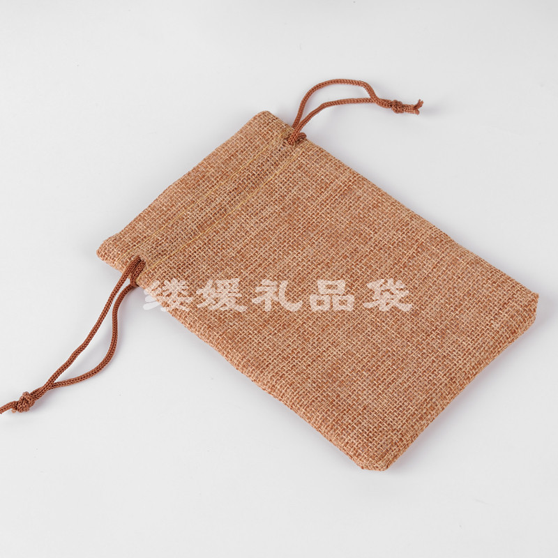 現物無地麻布袋手串アクセサリーは、ドライフラワーの指輪包装袋を作ることができます。|undefined