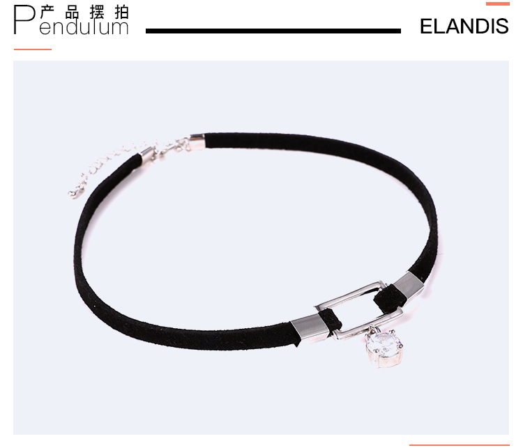 Fashion OL metal Diamond necklace (White K White)NHNTF1273-White K White