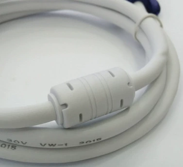 Заводская поставка VGA кабель 3+4 1.5 м, полностью медный, компьютер→телевизор/проектор, белый