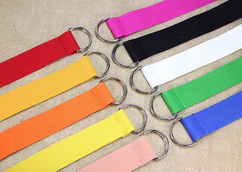 Wholesale nylon canvas belt Korean version versatile double ring buckle male and female student belt Taobao gifts