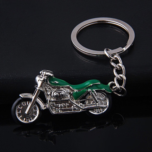 Metal personalized motorcycle keychain creative model keychain dripping oil Harley motorcycle crafts keychain