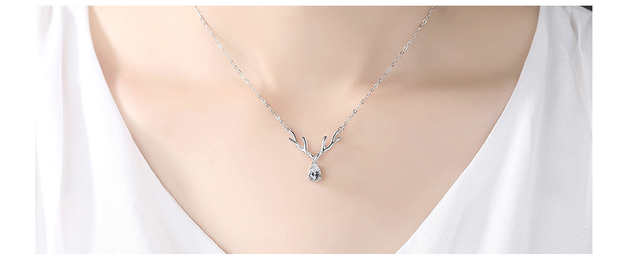 Christmas Deer Pendant Necklace