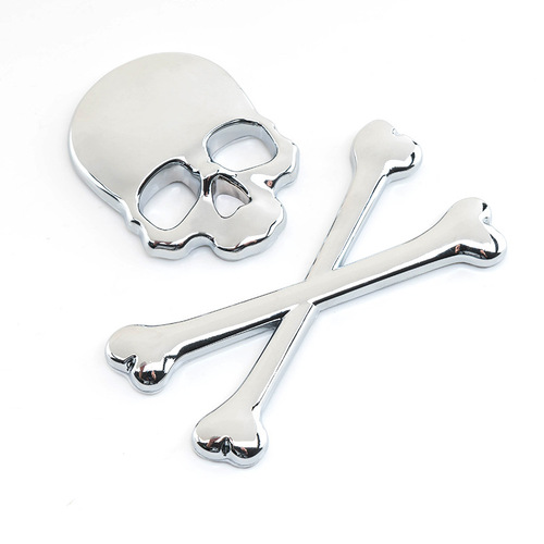 Metal Skull Head Car Sticker 3D Stereo Car Sticker Ghost Head Car Sticker 3D Automotive Metal Side Marker Sticker Rear Marker Sticker