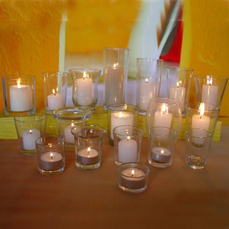 厂家供货 高白料 各种规格 玻璃杯 玻璃蜡烛杯 蜡烛台 可定/做