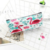 Cute fresh pencil case suitable for men and women for elementary school students with zipper, cactus, flamingo, South Korea