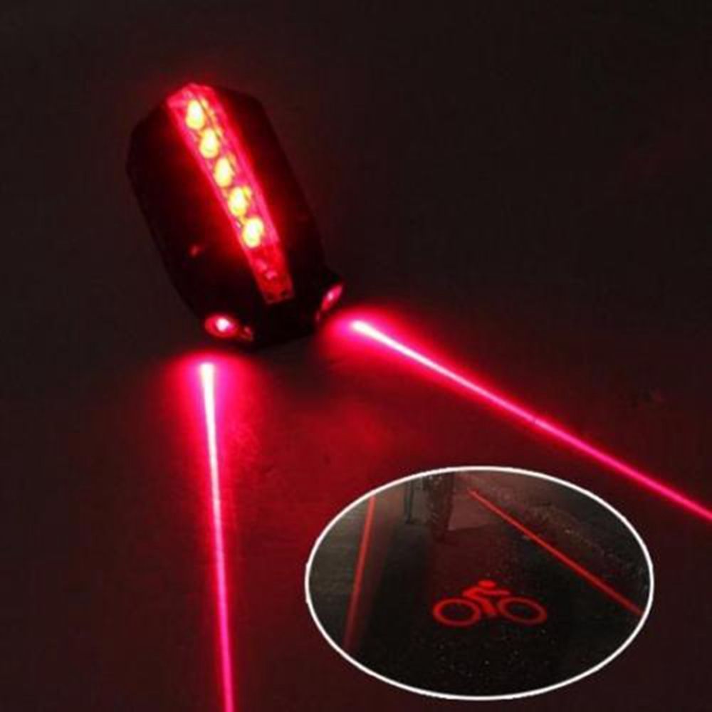 Bicycle Laser Tail Light Projection Logo Parallel Line Laser Laser Tail Light Mountain Bike Riding Warning Light