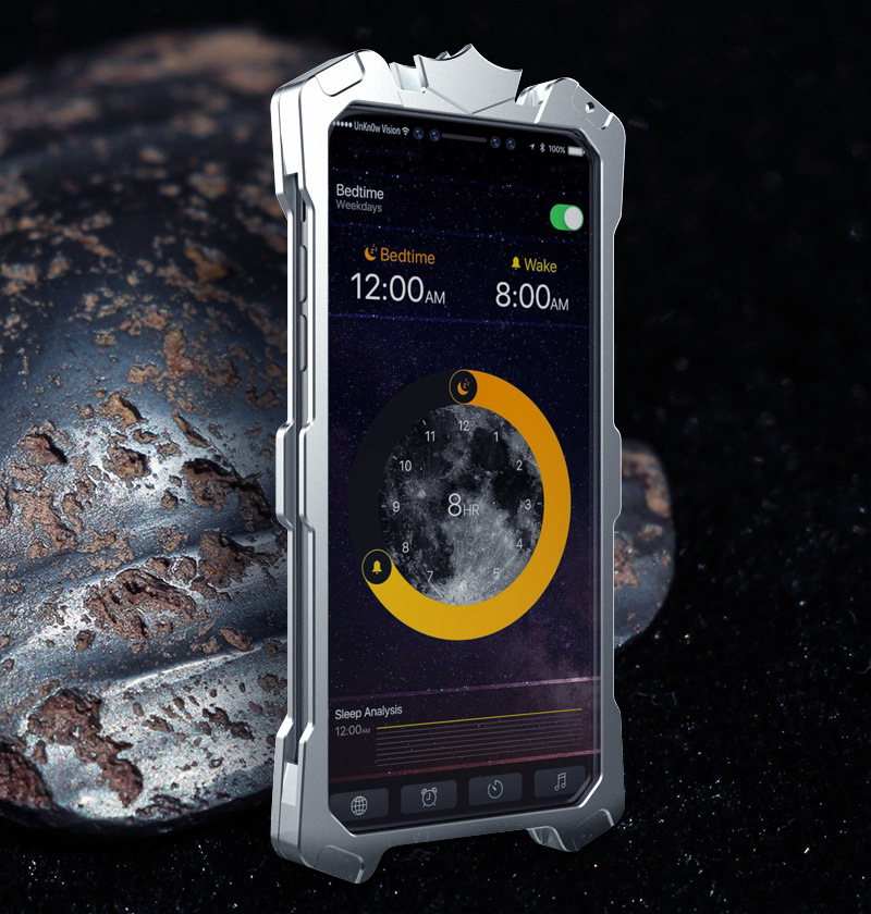 SIMON THOR Aviation Aluminum Alloy Shockproof Armor Metal Case Cover for Apple iPhone X