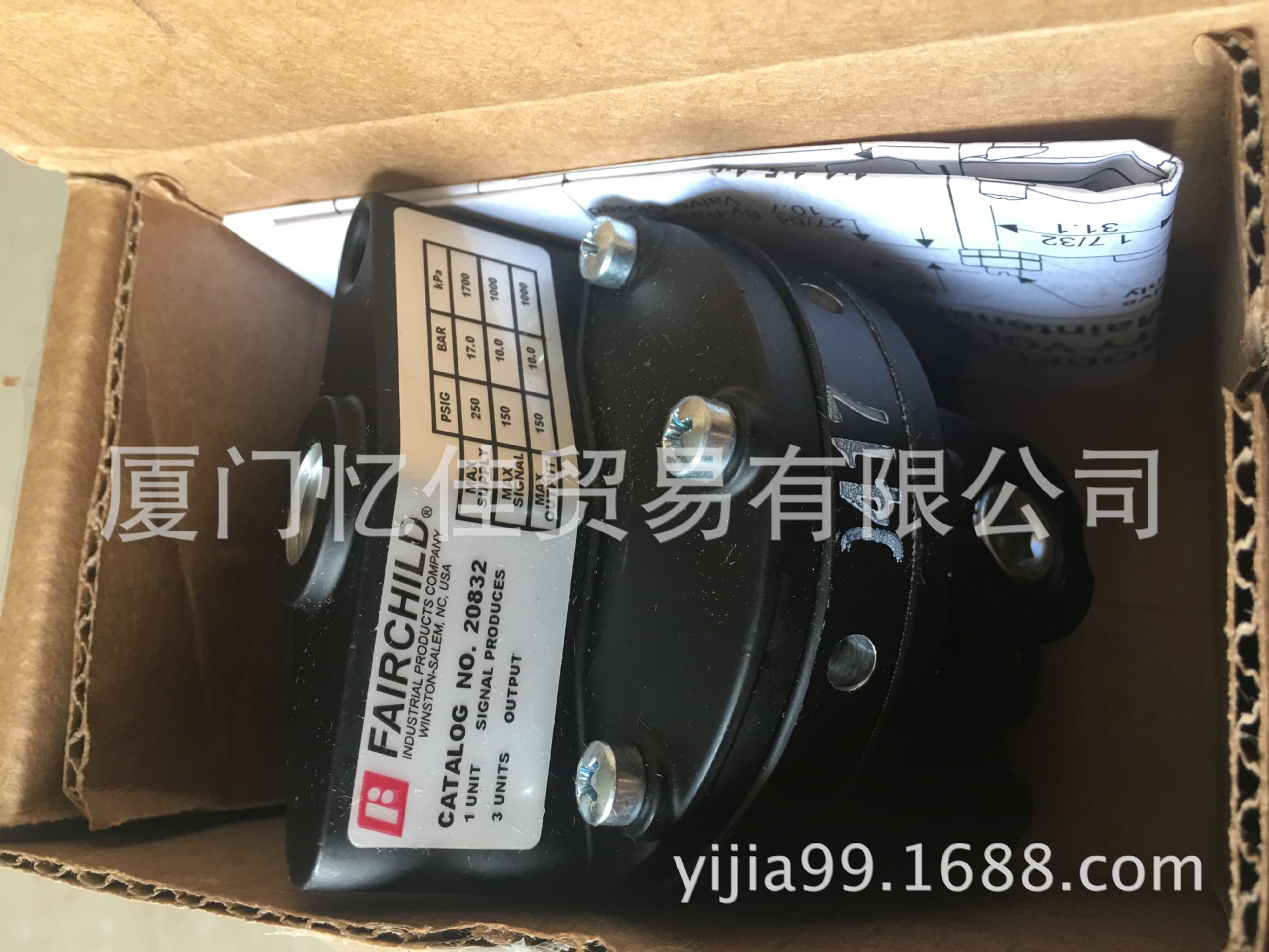 美国FAIRCHILD 增压阀20832 调压阀 调节器 增压器 转换器