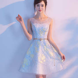 晚礼服2024新款时尚宴会小礼服韩版甜美伴娘服姐妹裙短款连衣裙女