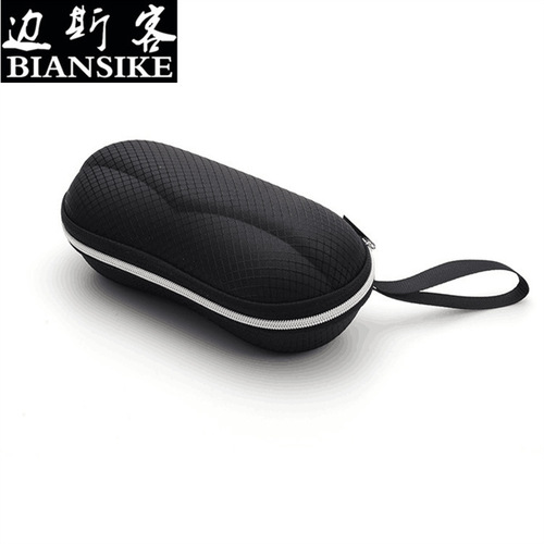 New round glasses case for men and women, zipper fiber anti-stress glasses case, portable sunglasses case