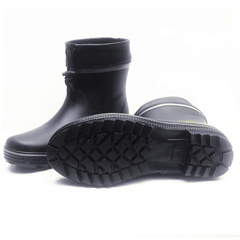 HH005 Rubber Short Boot Rain Shoes Men's Low-Heeled Low-Boot Loose Waterproof Shoes Comfortable Rubber Shoes Fashion Rain Boots Fishing 