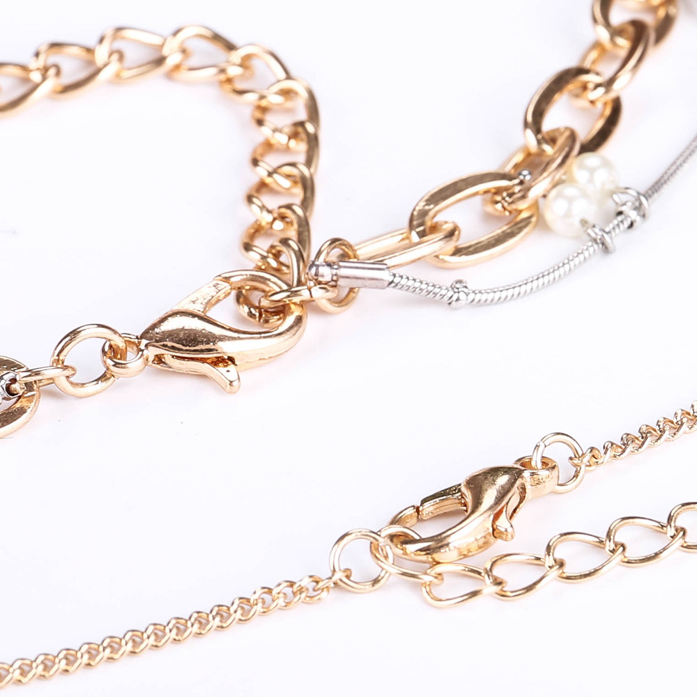 Exotic alloy plating necklace (Gold)NHJE0464-Gold