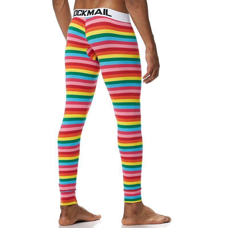 Pantalones calientes transfronterizos de los Hombres Calientes de JOCKMAIL delgados pantalones de algodón puro rayas U diseño convexo pantalones largos al por mayor JM1106